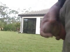 A Short Walk In the Yard Rubbing My Penis
