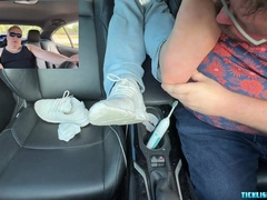 Nemo Pawing Matts Soles With His Tongue