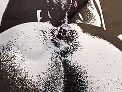 After extreme bubble job the young slim nice busty gets taken hard from behind - then gets jizzed