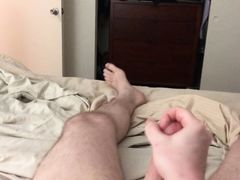 Jerking my phat dick to amazing orgasm