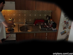 My grandpa caught me wanking in his kitchen!