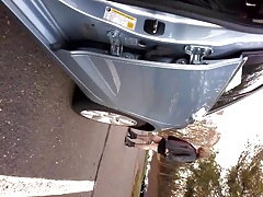 Outside in parking lot