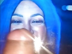 Just a quick and ordinary cum tribute for Sasha Banks...