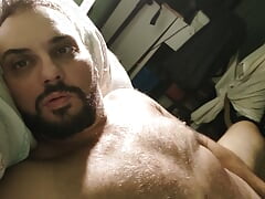 Spanish Bear touching his cock