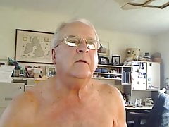Handsome Grandpa wanking