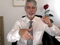 Psychiatrist Richard Lennox helps a virgin unload during an office session