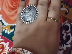Kalpana giving handjob in long nails