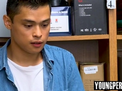 Asian boy hardcore fucked by LP Officer first time anal