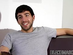 Handsome amateur Brit strips and tugs on his big hard dick