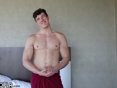 Tall stud Brett Lucci gets himself off