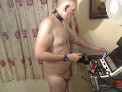 Running on a treadmill with sex toys attached
