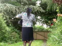 Dressed with a vintage dress for a Sunday