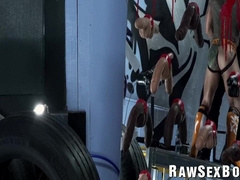 Submissive bottom Archer Croft moans while hung and dominant Jordan Starr breeds him