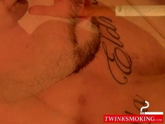 Attractive dude uses smoke to get into this twink booty