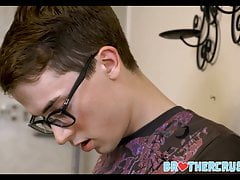 Straight Step Brother Fucks His Inexperienced Nerdy Brother