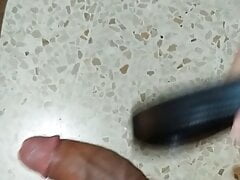 Beating dick with belt