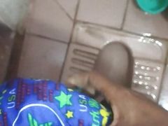 Washing My Huge Black Cock
