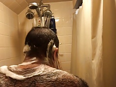 Just a bear showering