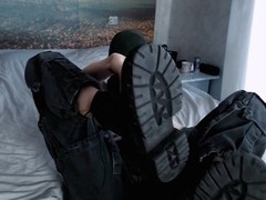Gay boots, white socks, odorous