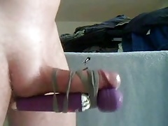 Big load with vibrator..no hands cum