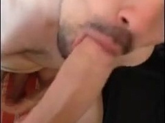 Sucking his buddy in his apartment and gets a facial 5