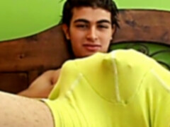 Latino Silvio tugging His huge uncircumcised Cock