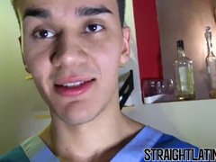 Straight latino twink paid to bareback and facial POV