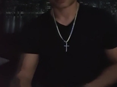 Pavel catches Silvio while he's stroking