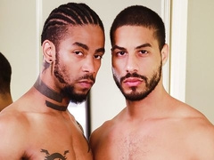 Ebony sex bomb Tyce Jax gets it on with horny Jin Powers