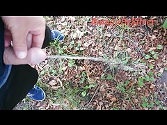 Master Ramon pisses and massages his divine cock in sexy black shorts in the park
