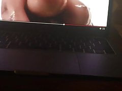 Sissy stroking hard clitty cock to porn addiction