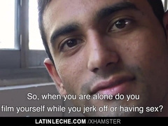 Bashful Brazilian heterosexual dude barebacked on camera for money