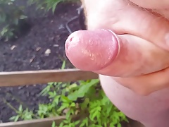 Redhead cock cum outside