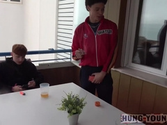 Ultimate Stunning Hung Young Lads Take Turns On Blonde Cute Twink With Their Enormous Cocks