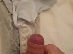Cumming over wife's used panties 2