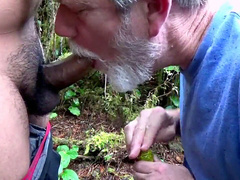 cruising ... big black cock is linger in the forest