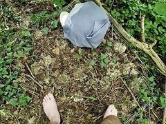 Leaving Clothes Behind To Cum In A Field