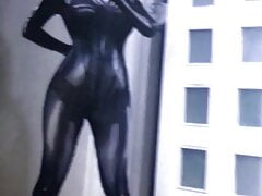 Female spiderman cosplay Tribute Very hot figure and tights