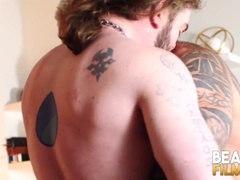 Bottom Fellow Barebacked By Tatted Hunk