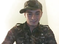 Sexy Military Boy Stroking