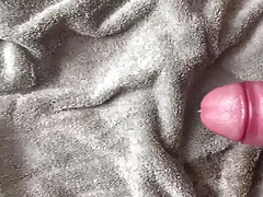 Stroking my cock with a sleeve and massive cum