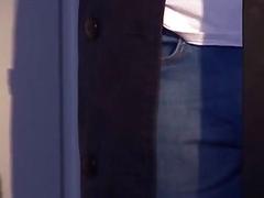 Young stud's stomach covered in cum after anal sex