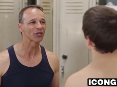 Step daddy Rodney Gives Kory A Hardcore Lesson In The Locker Room With Kory Houston