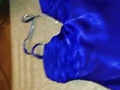 Hot Blue Satin Prom Dress