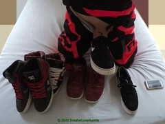 Gay motocross, leather, cum boot