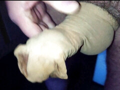 Wanking nylon cock in porn