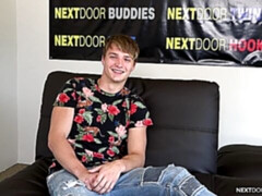 Fresh-faced hottie Ryan Rodrigues jerking his hard dick