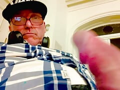 Daddy reveals his fully erect penis