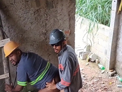 electrician fuckin' the helper during the service
