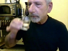 Silver daddy bear jacking his hard cock 11